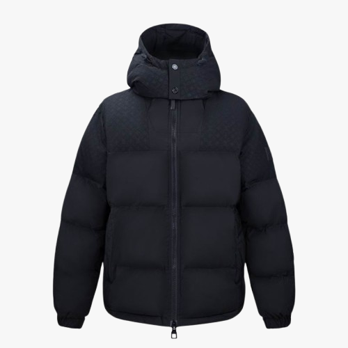 Louis Vuitton High-Neck Monogram Black Puffer Jacket